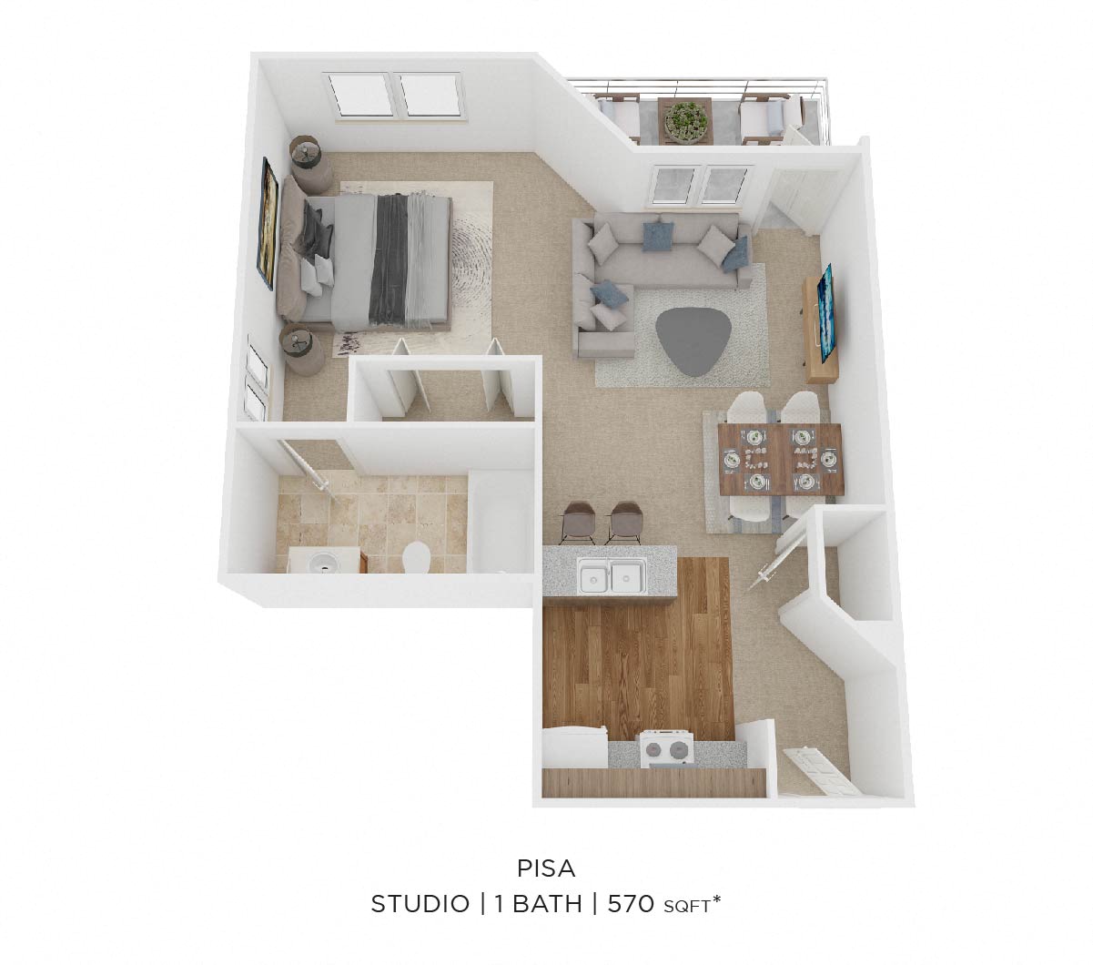 TuscanyPointeAtBocaRaton_Pisa_Studio_1Bath