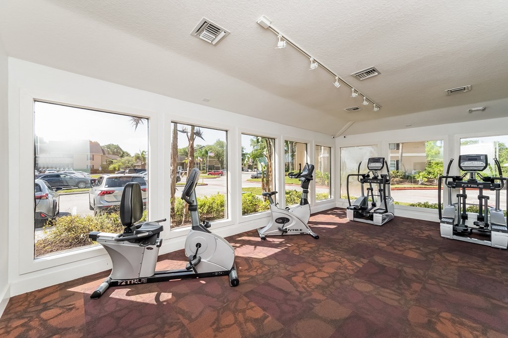 the gym at the preserve apartments