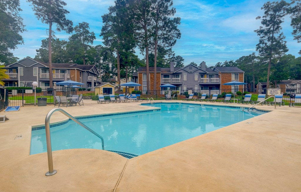 the swimming pool at our apartments