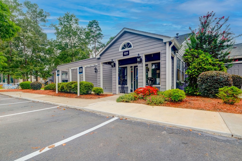 our office is conveniently located on the corner of a parking lot