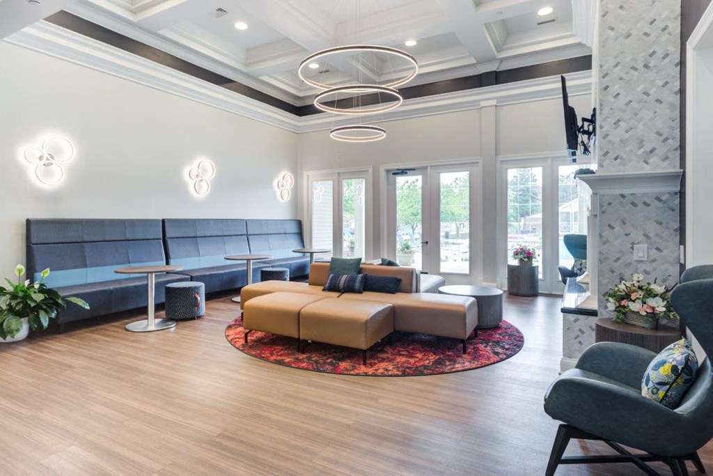 a rendering of a living room with couches and chairs