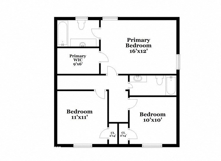 floor plan of the first floor of a house with roommates