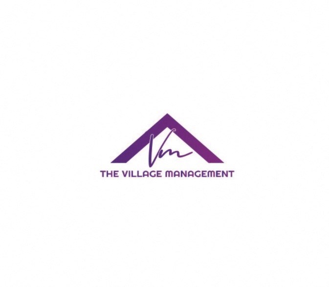A logo with a purple triangle and the words "The Village Management" below it.