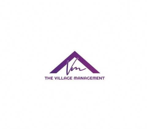 the logo of the village management is shaped like a house