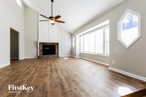 the living room is clean and ready for guests to enjoy