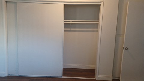 the closet in the master bedroom is empty