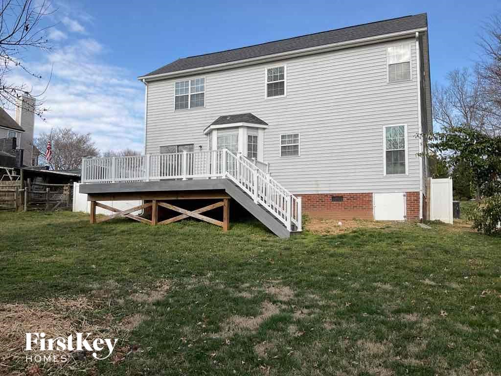 a deck on the side of a house