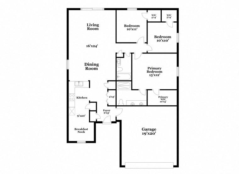 a floor plan of a house with two floors and a garage