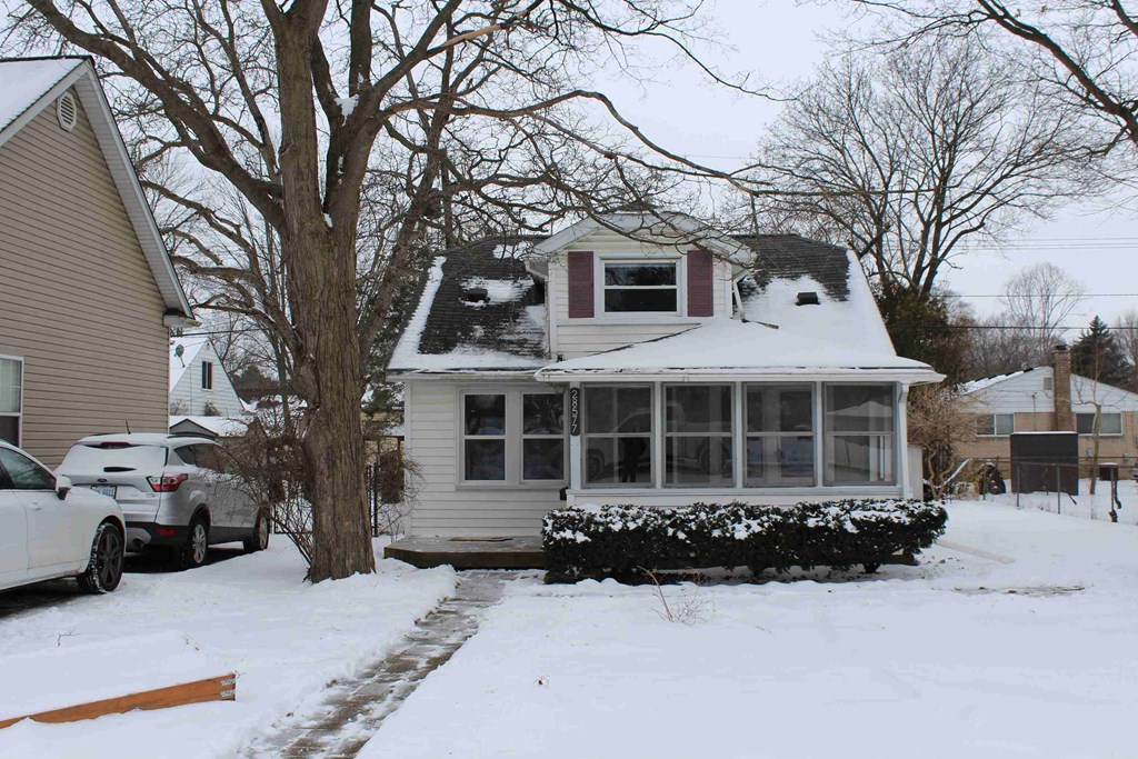 our house in the snow