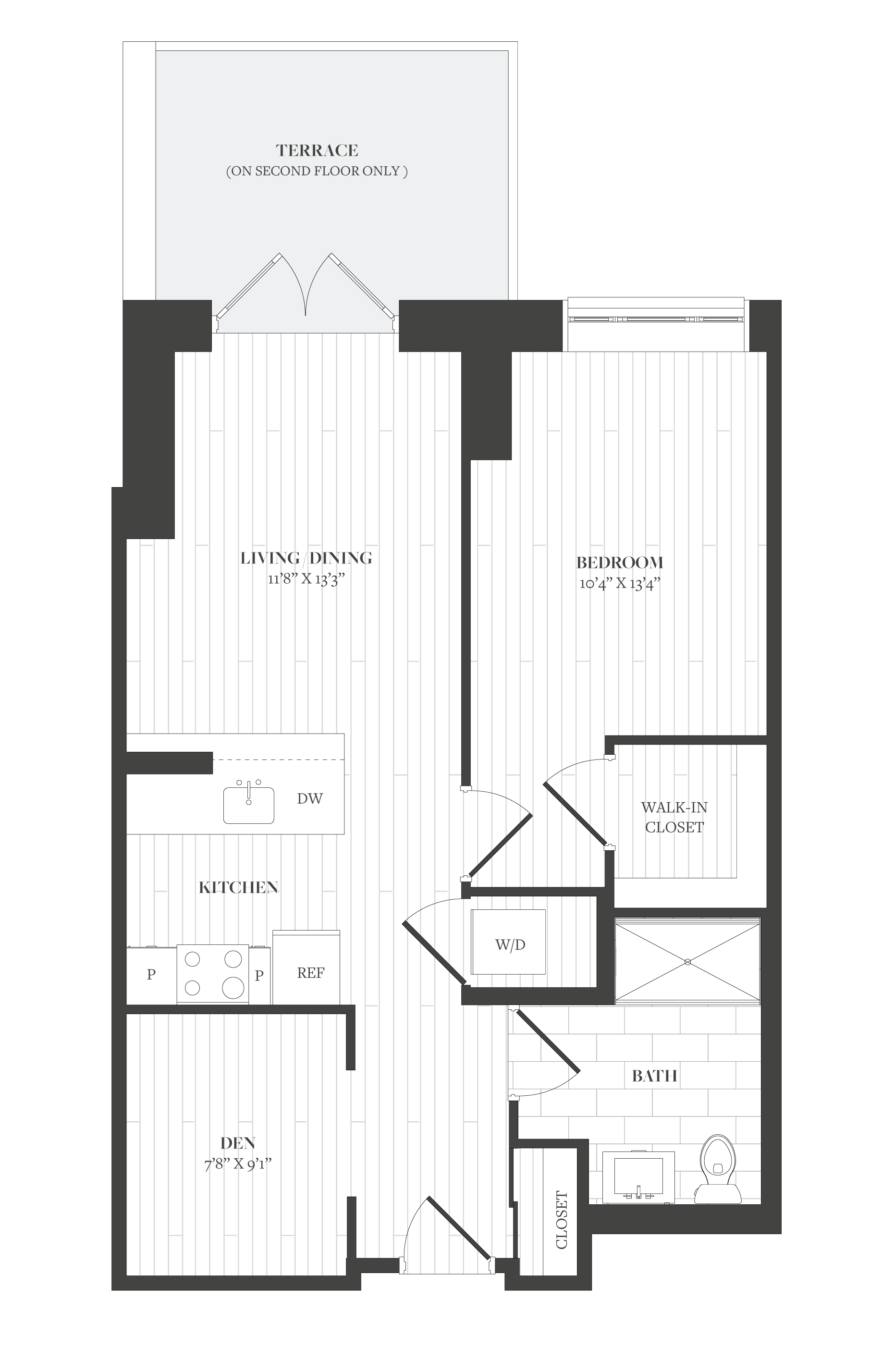 1 Bed/1 Bath Den-A4