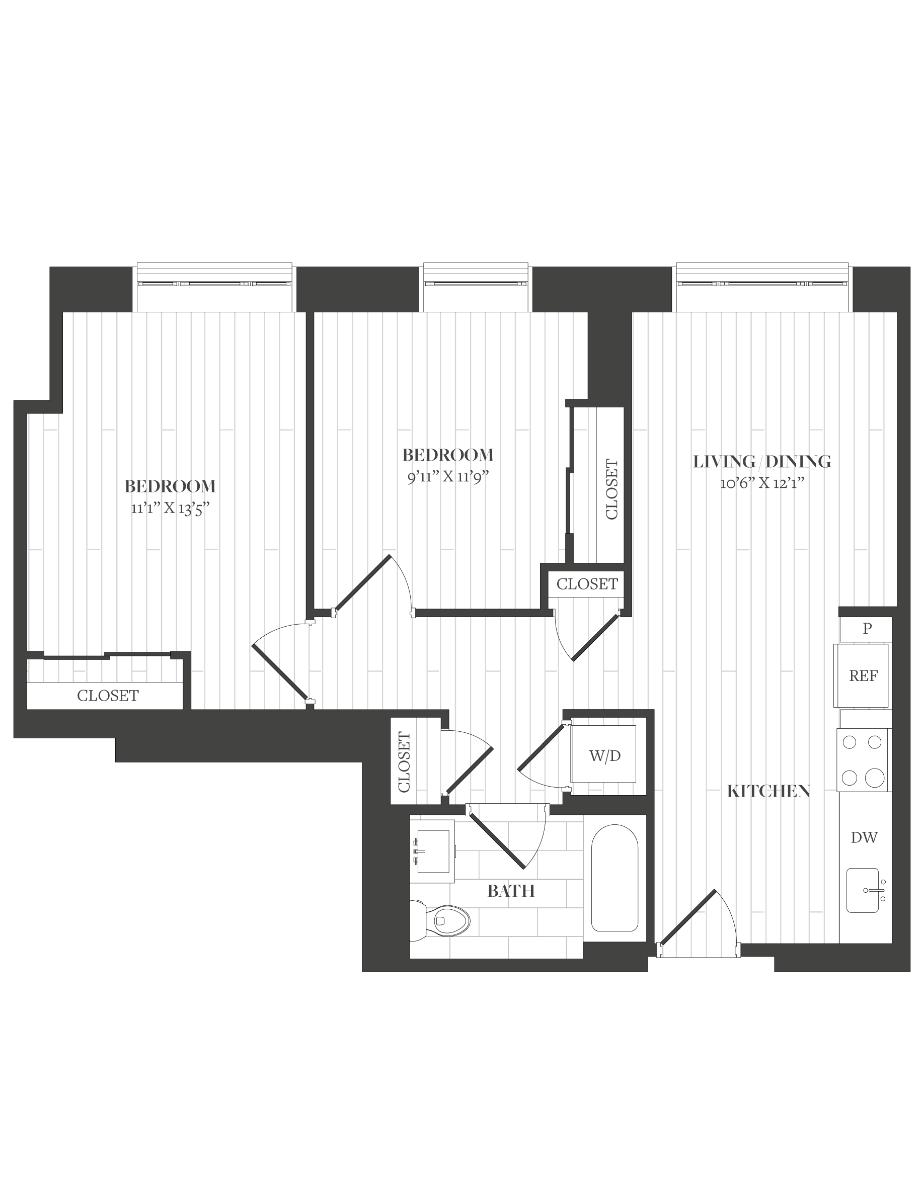 2 Bed/1 Bath-B1