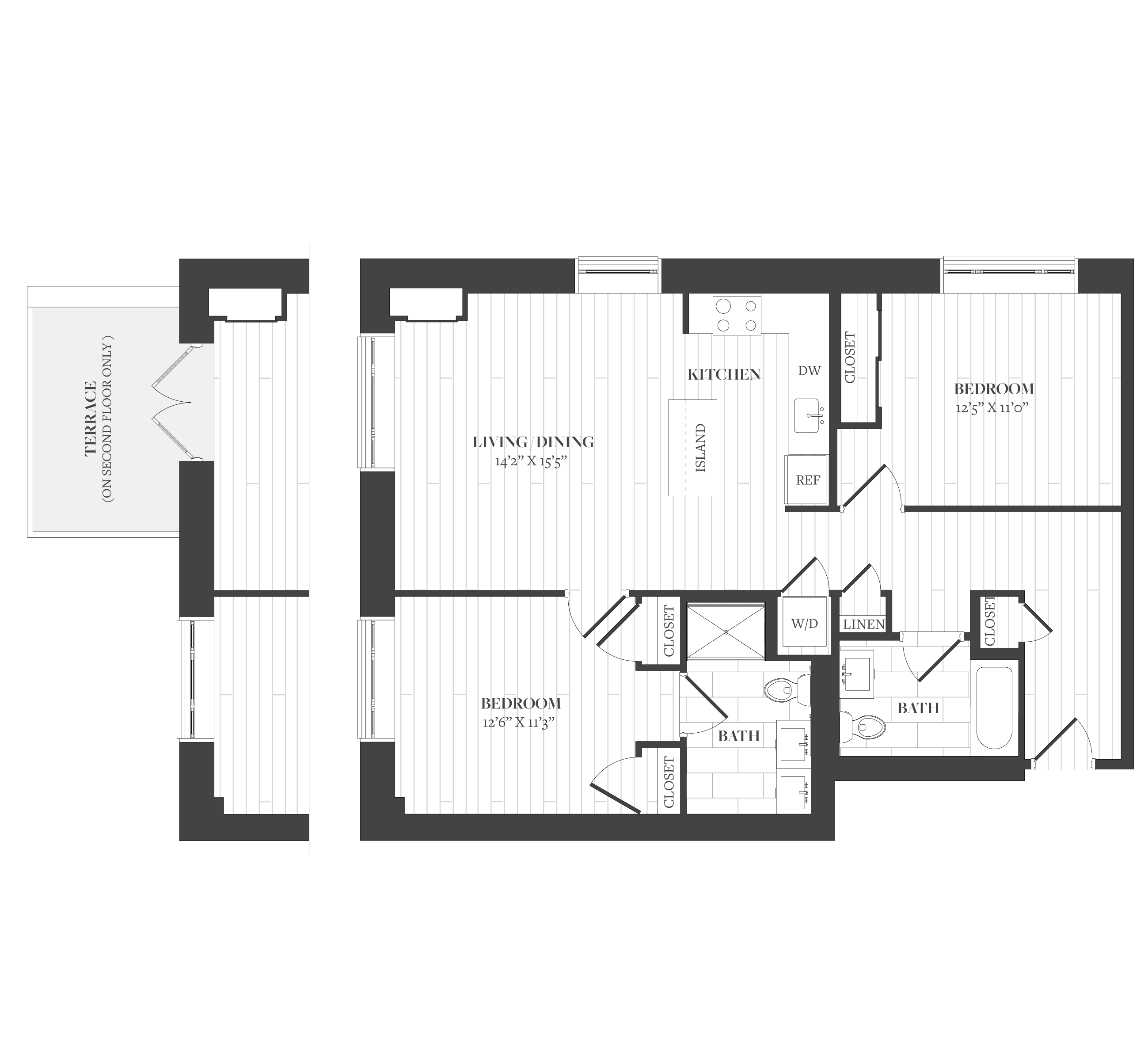 2 Bed/2 Bath-B5A