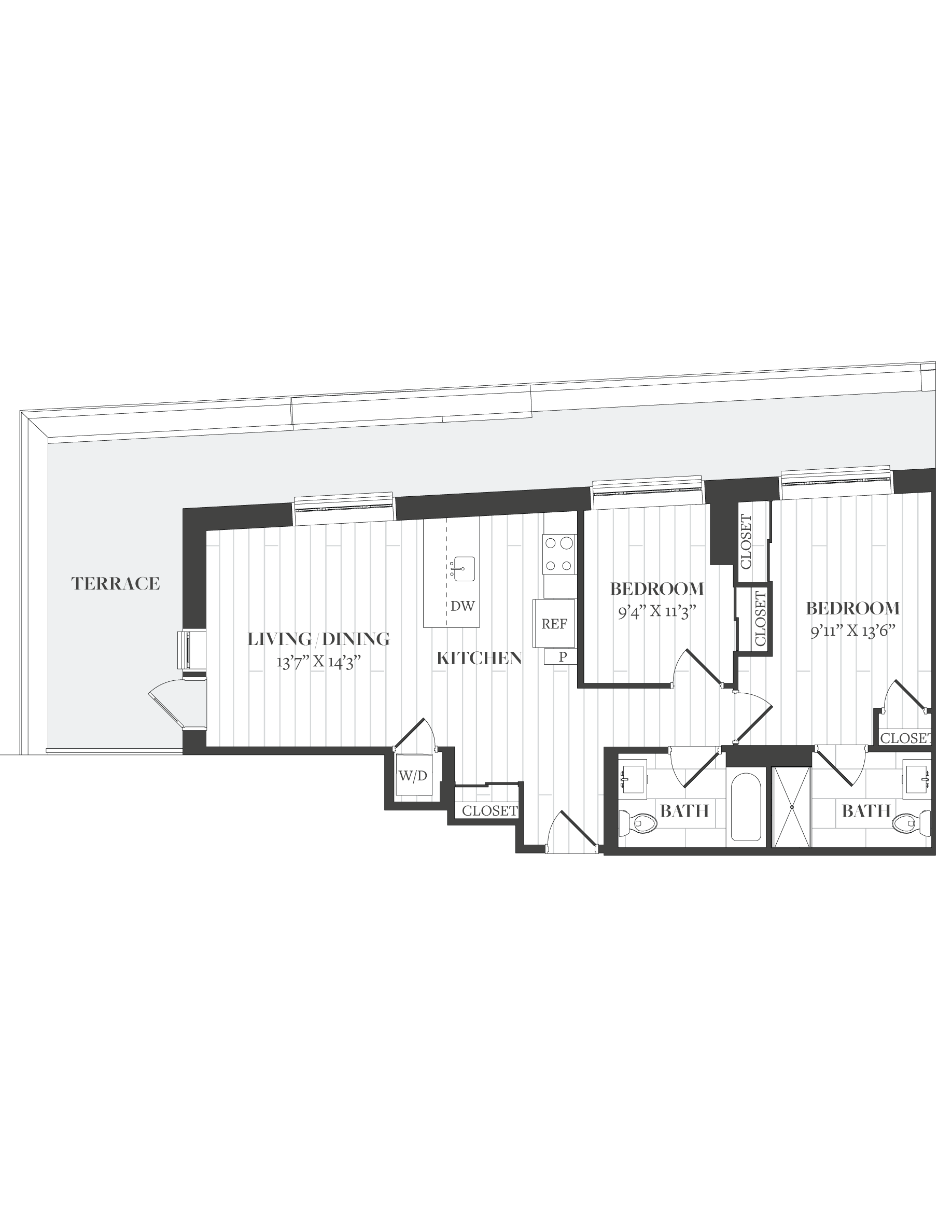 2 Bed/2 Bath-B8
