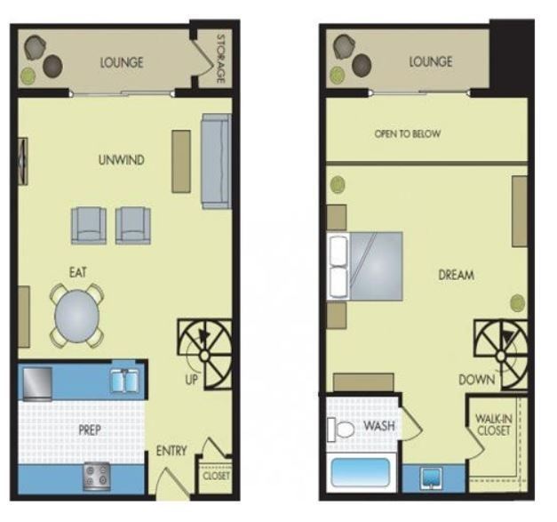 1 Bathroom 1 Bath Loft