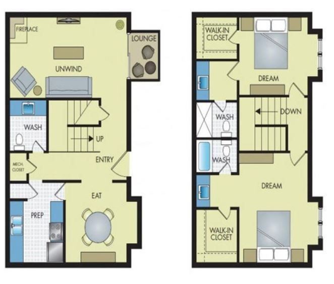 2 Bathroom 2.5 Bath
