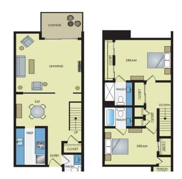 2 Bathroom 2.5 Bath