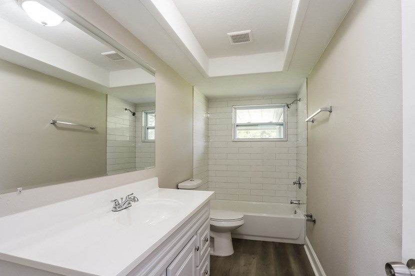 a bathroom with a sink and a toilet and a shower