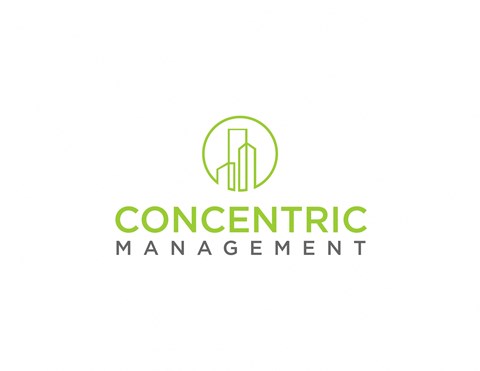 a logo for a manufacturing company with a building in a circle