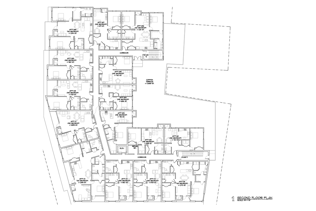 floor plan of the first floor of the office building