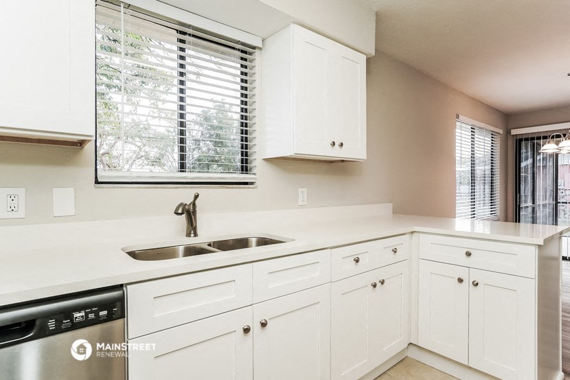 the kitchen is clean and ready for us to use