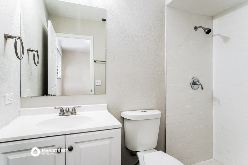 a bathroom with a toilet and a sink and a mirror