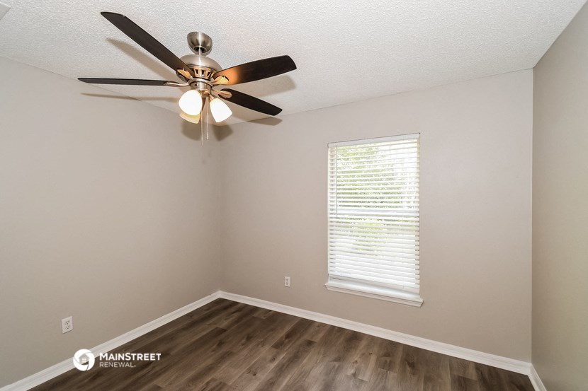 the spacious living room of our two bedroom apartment at university heights affordable housing