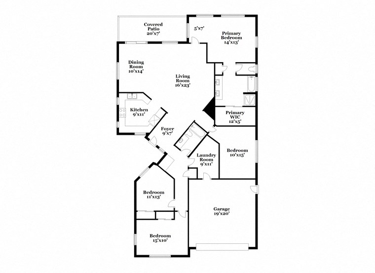 a floor plan of a house with two floors and a garage