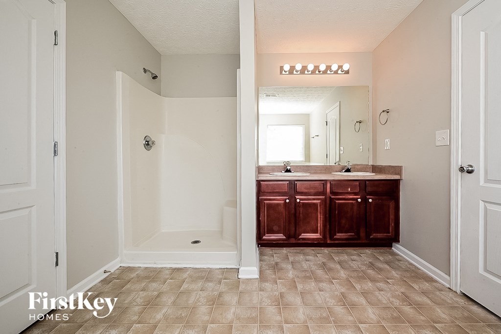 the bathroom is clean and ready for us to use