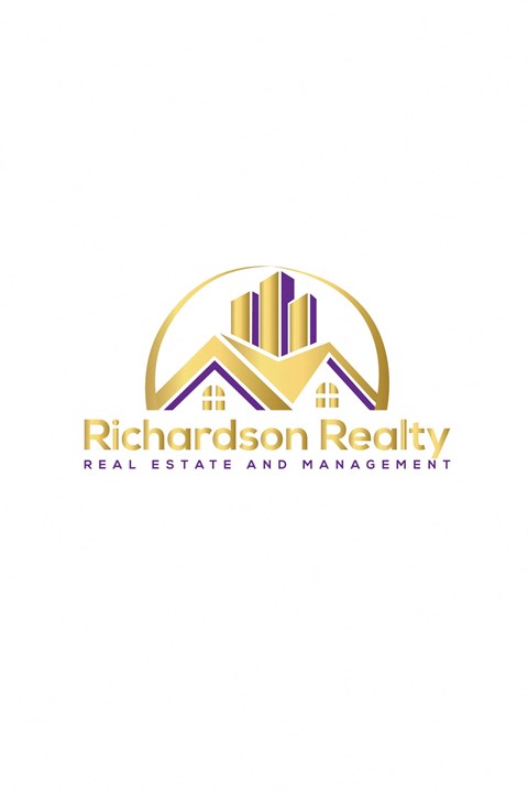 a logo for a real estate company with a house