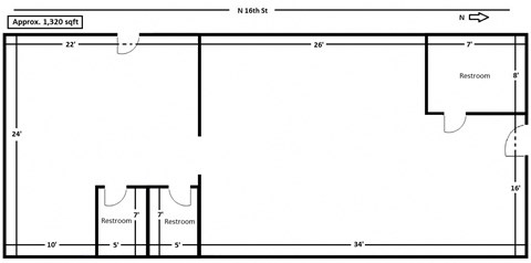 the schematic diagram of the floor plan for the roommates house
