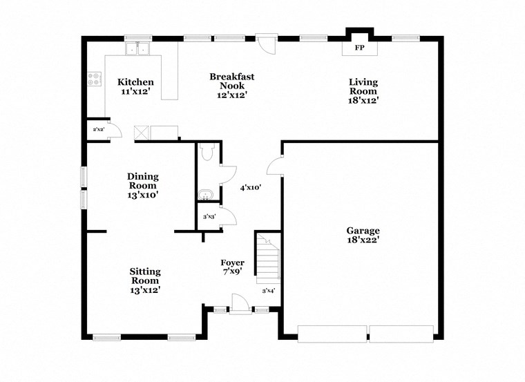 a floor plan of a home with two bedrooms and two bathrooms and a living room