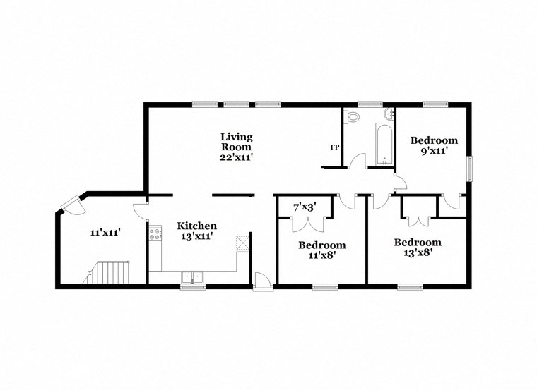 a floor plan of a house with an open floor plan