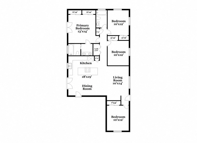 a floor plan of a house with a garage and a staircase