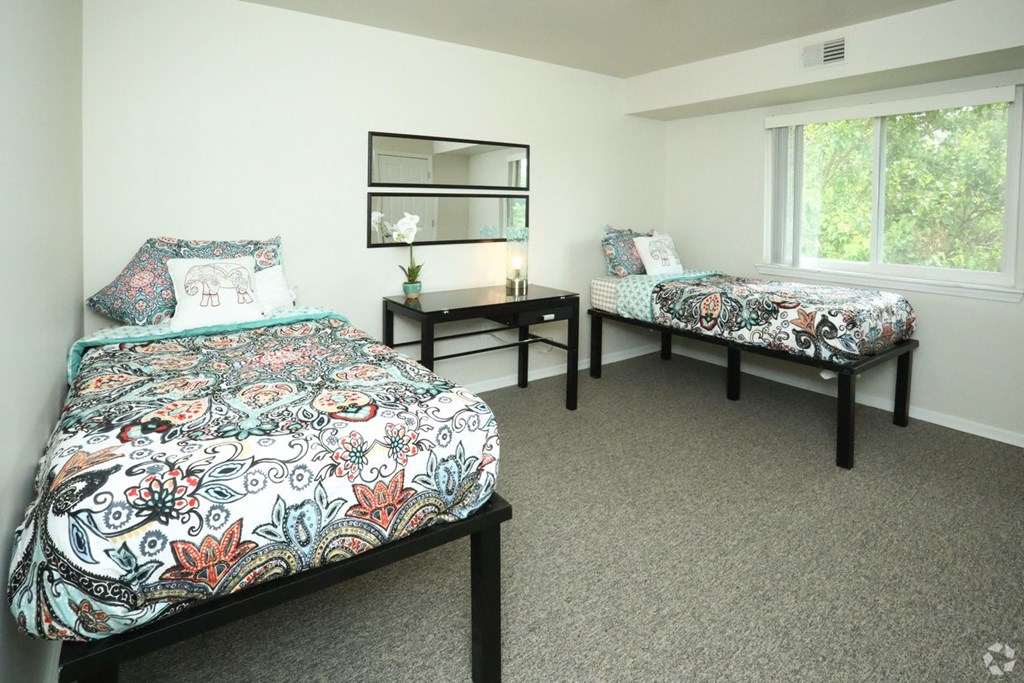 Smaller bedroom can fit two beds