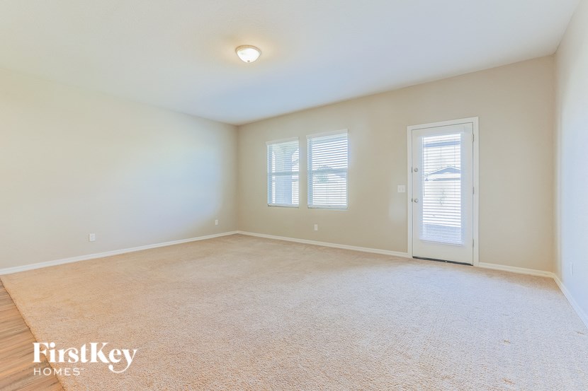 the living room is clean and ready to use