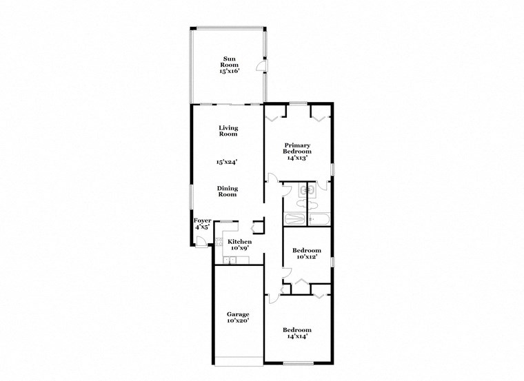 a floor plan of a house with two floors and a garage