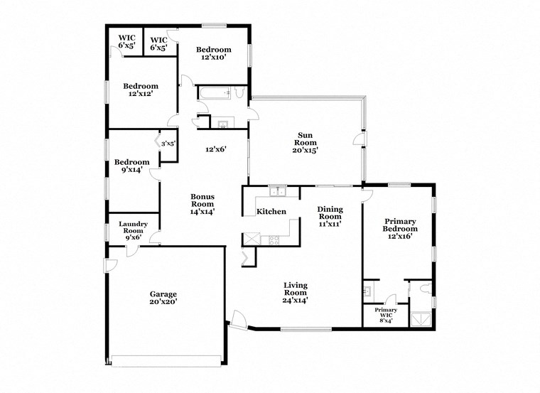 a floor plan of a house with two floors and a garage
