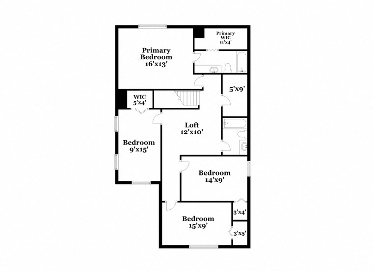 a floor plan of a house with a bedroom and a living room
