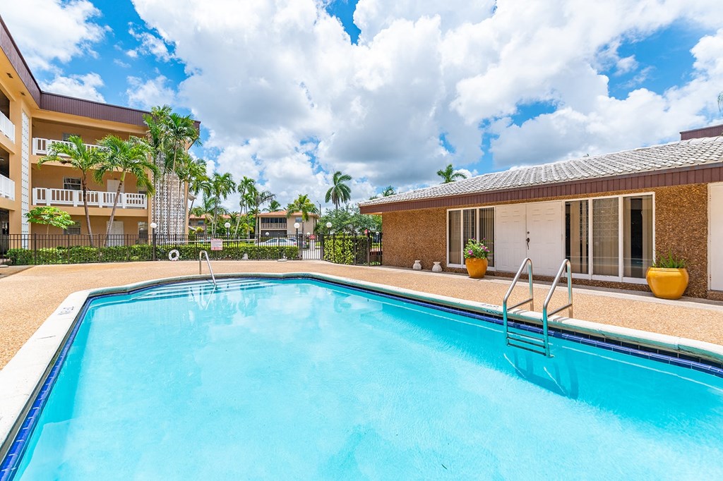 the swimming pool at our apartments