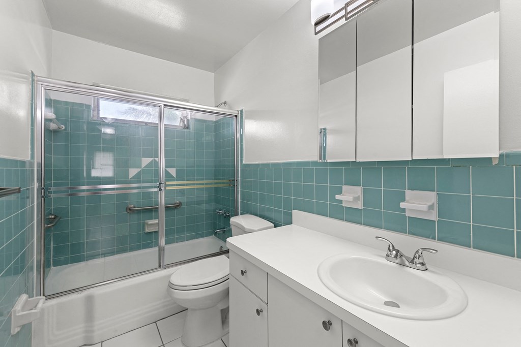 a bathroom with a sink toilet and a shower