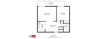 1 bedroom, 1 bathroom