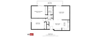 2 bedroom, 1 bathroom