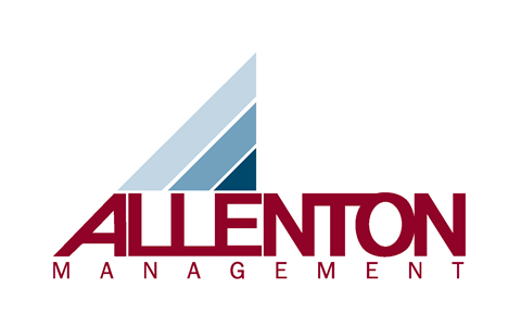 The image shows a logo with the text "Allenton Management".