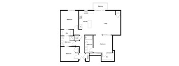 3A 2 Bed + Den -1800 Lake