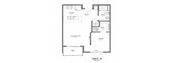 1 Bedroom, 1 Bath, Studio A