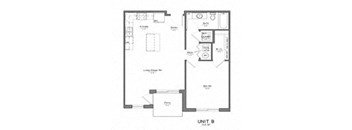 1 Bedroom, 1 Bath B