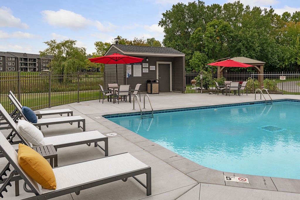 Pool with lounge chairs