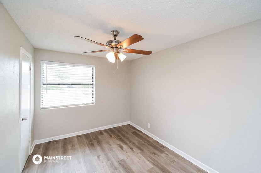 the spacious living room of our two bedroom apartment at university heights affordable housing