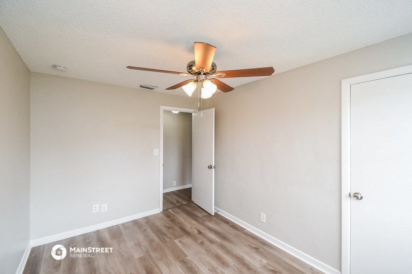 the spacious living room of our two bedroom apartment at university heights affordable housing