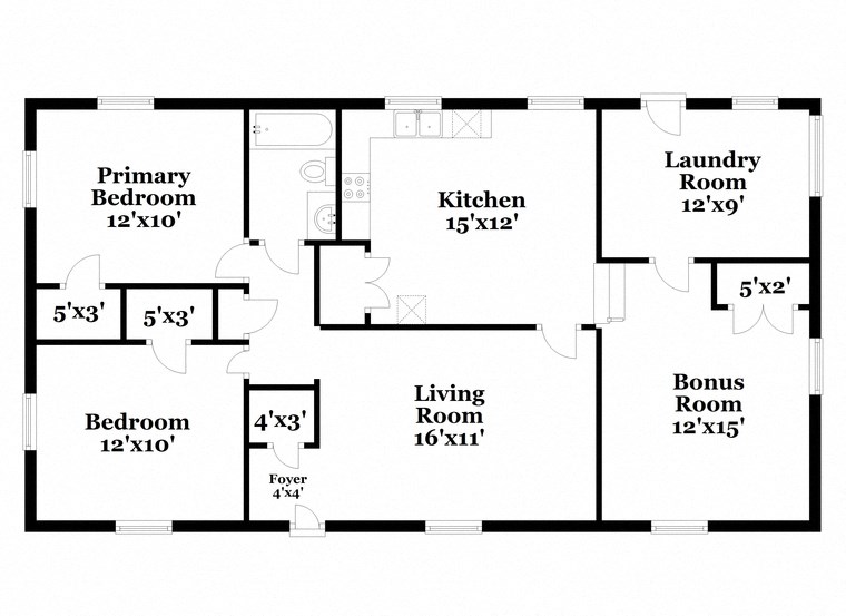 floor plan of a two story house with bedrooms and a living room and a kitchen